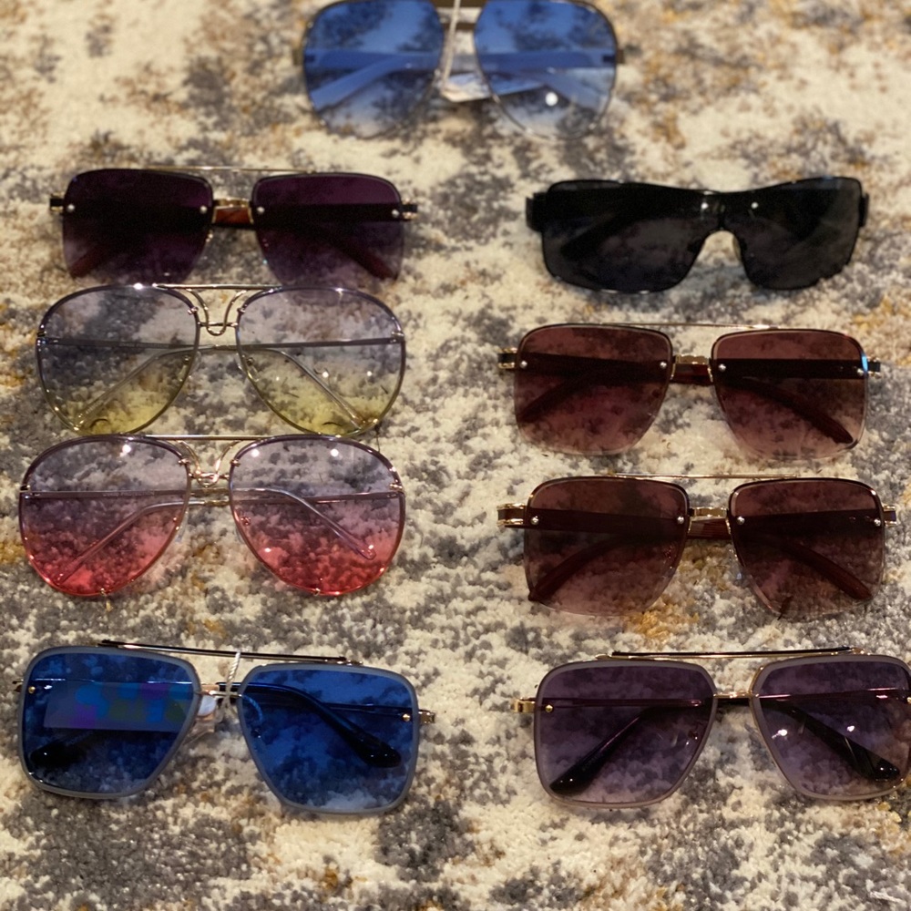 LOT OF 9 Designer style sunglasses